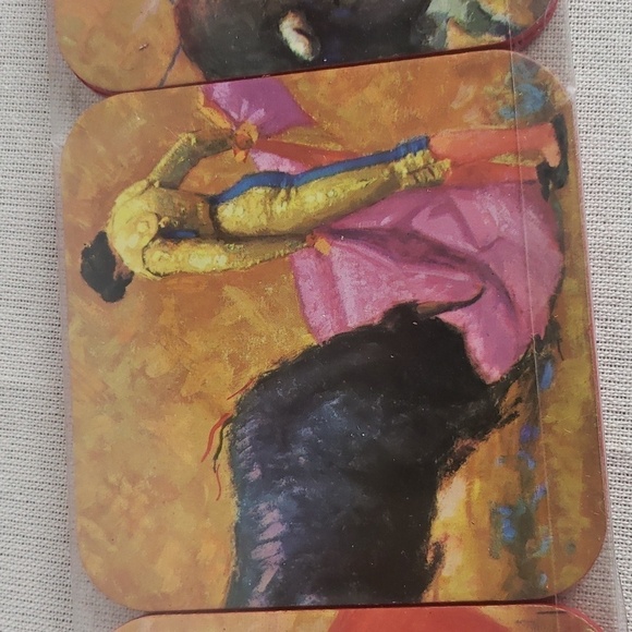 New-Vintage HEMA 6 Bullfighting Matador Drink Coasters.Made in Spain - Picture 4 of 12